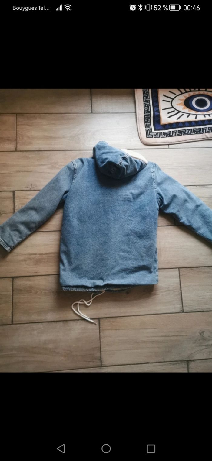 Manteau jean fourré chaud - photo numéro 2