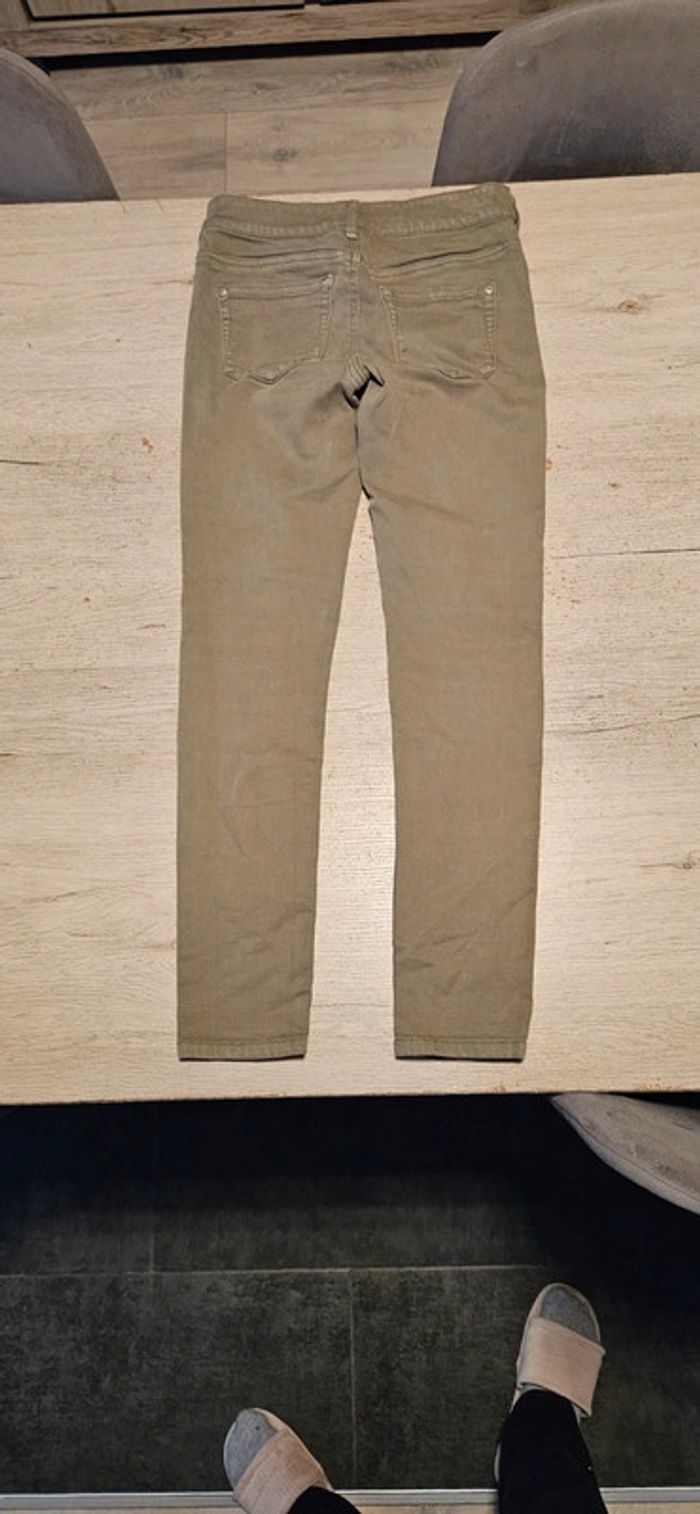 Pantalon fille stretch kaki, C&A, 164 (14ans) - photo numéro 6