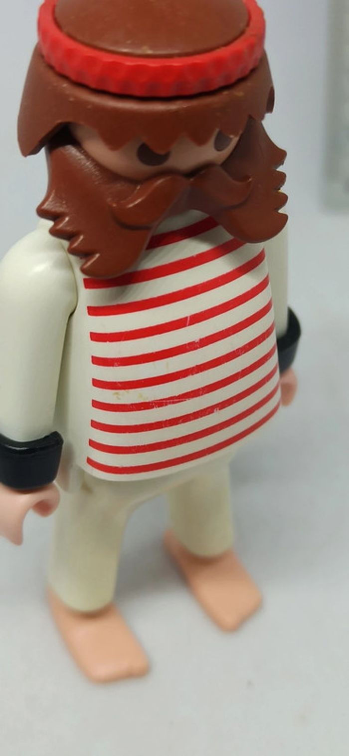 Homme fort du cirque vintage avec haut rayé rouge et blanc playmobil - photo numéro 6