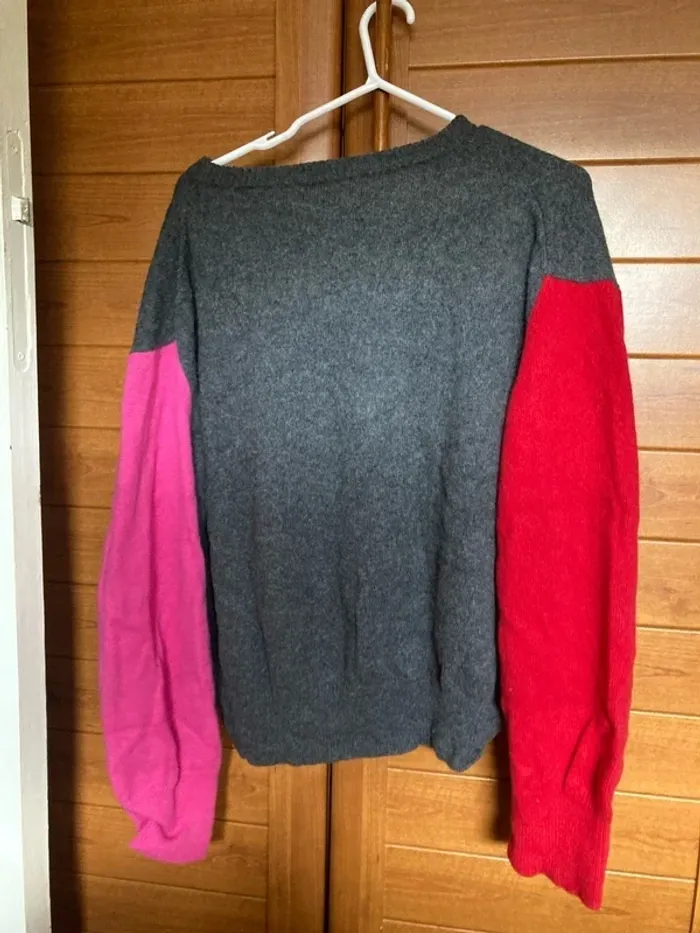 Pull femme L work hard & be nice to propre vintage - photo numéro 2