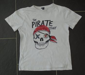 Joli tee-shirt à sequins "pirate" garçon 10 ans (138-143 cm)