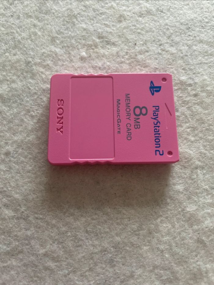 Carte Memoire Officiel memory card 8MB Rose Pink Sony Playstation 2 - photo numéro 3