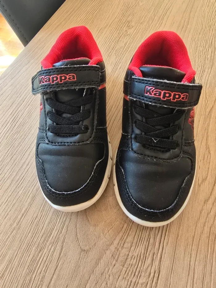 Baskets Kappa enfant – noir et rouge – pointure 23