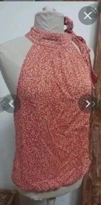 Top promod t 40 rouge et blanc été