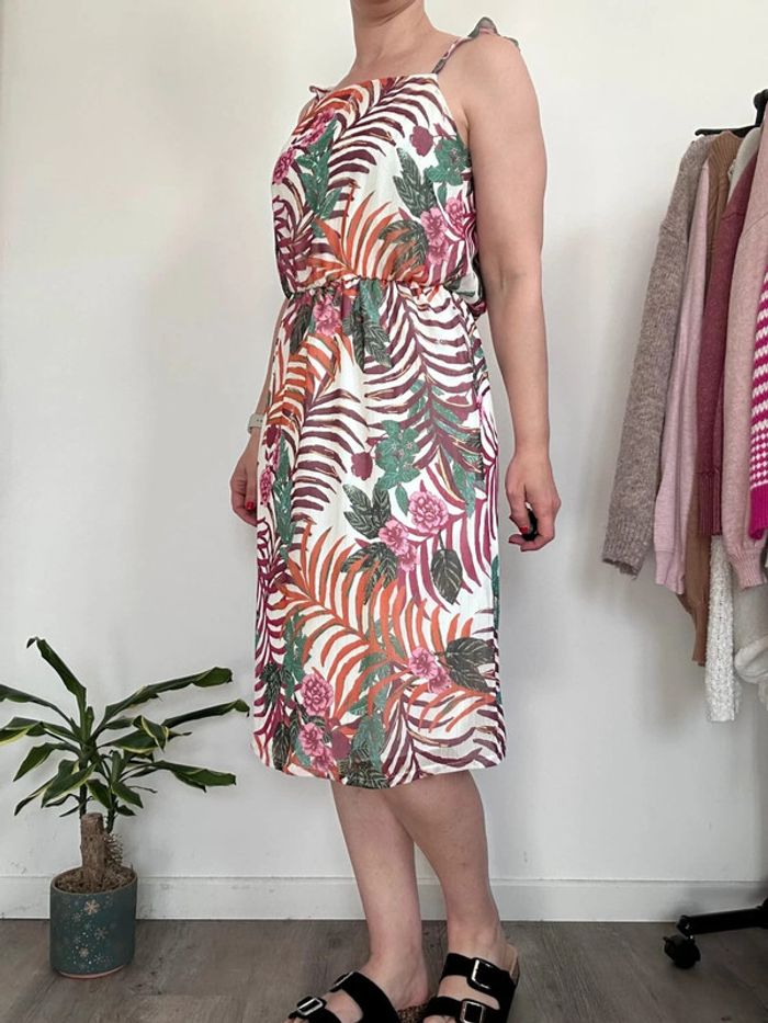 Gémo Robe été tropical rose, vert et blanc – Taille 38 – Très bon état - photo numéro 6