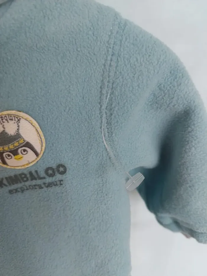 Gilet zippé à capuche polaire mixte Kimbaloo 1 mois - photo numéro 2