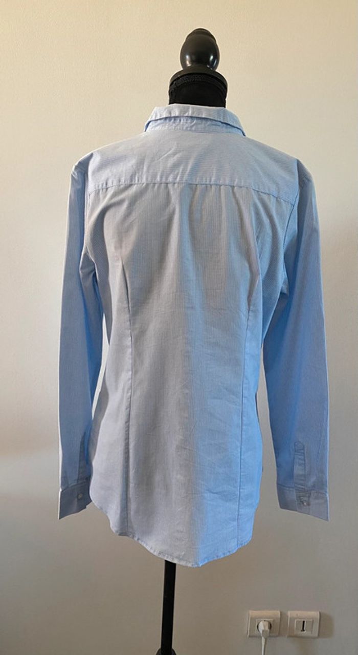 Chemise Kiabi blanche et bleue à rayures taille 40 - photo numéro 5