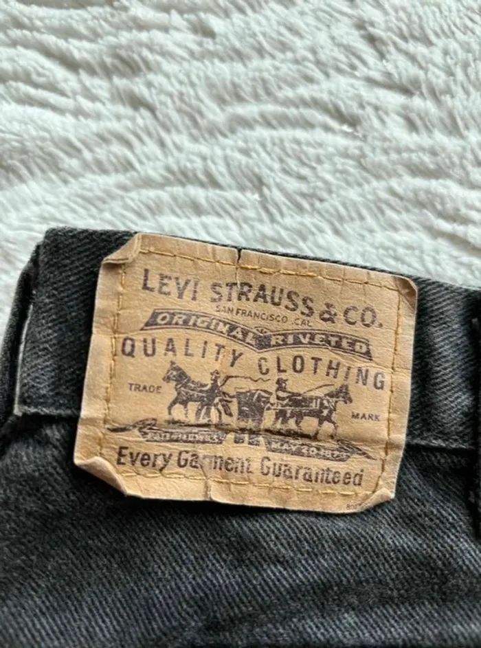 Jean Levi’s 619 regular straight droit gris anthracite 80/90s vintage Canada us rare W36 XL/46 - photo numéro 2