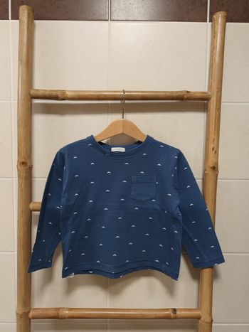 T-shirt en coton manches longues motifs moustaches Mango 3 - 4 ans