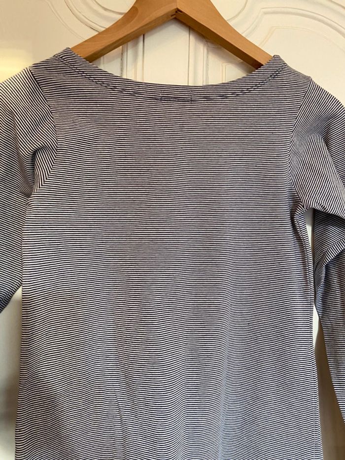 Tee-shirt marinière manches longues DPAM 14 ans - photo numéro 4