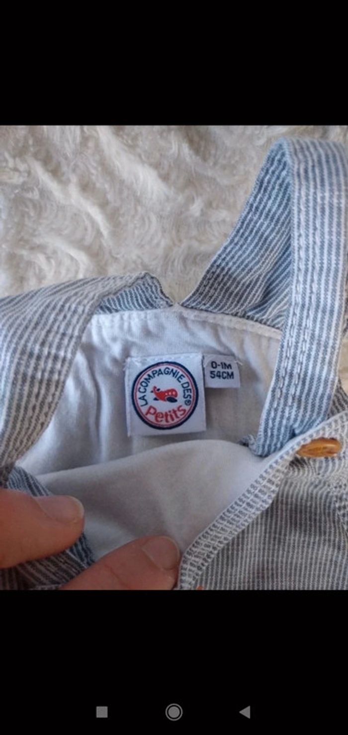 Salopette doublée Garçon 0/1 mois La famille potager Taupe La compagnie des petits 100% coton - photo numéro 8