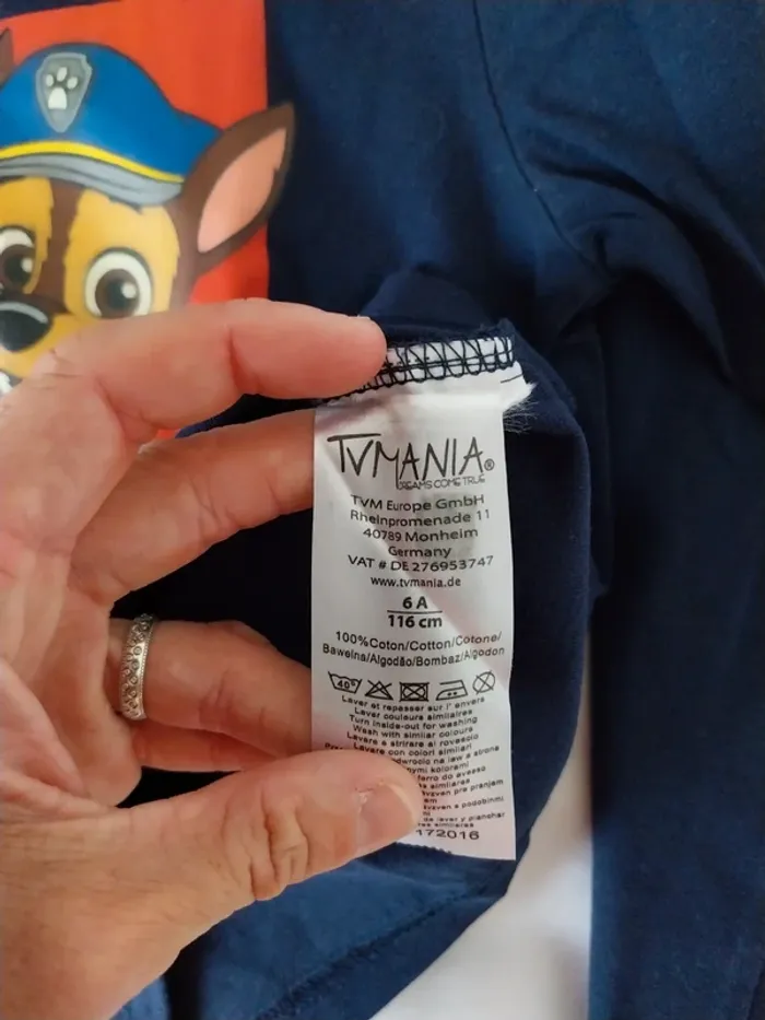 Haut de pyjama Pat patrouille garçon 6 ans - photo numéro 4