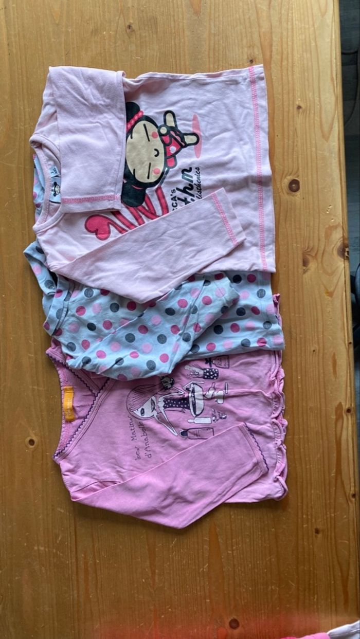Lot de T-shirts manches longues (+ 1 manches courtes) 2 ans - photo numéro 2