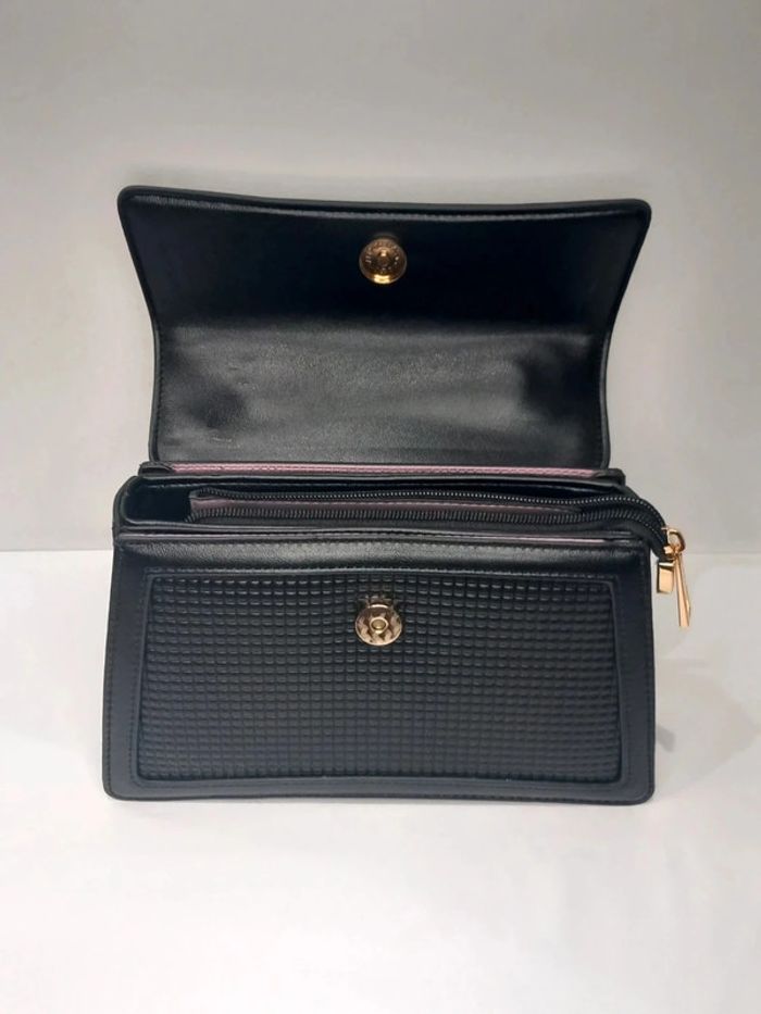 Sac à main Tom & Eva noir en similicuir - photo numéro 4