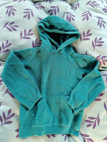 Sweat vert léger à capuche 4 ans