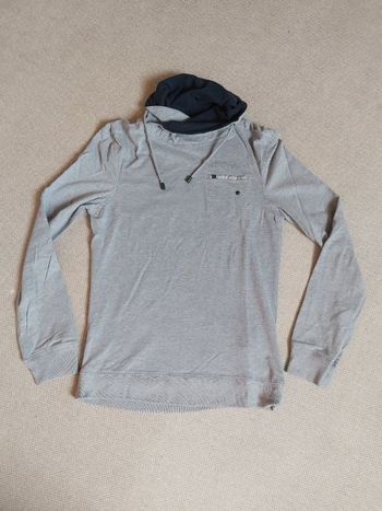 Tee-shirt manches longues gris chiné avec col original T.S - Célio