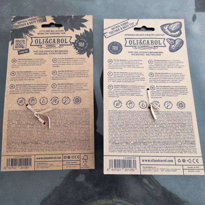 Lot de 2 Jouet de dentition oli and carol - photo numéro 2