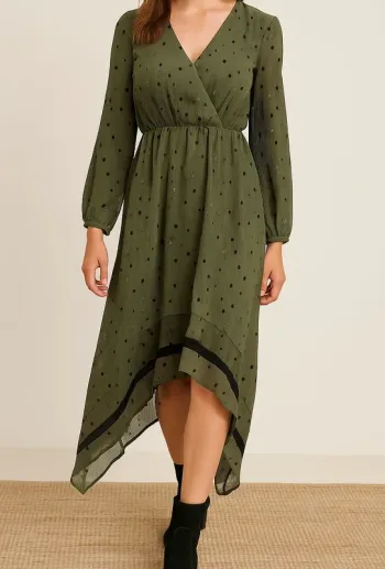 Robe longue kaki Miss Captain - taille 36