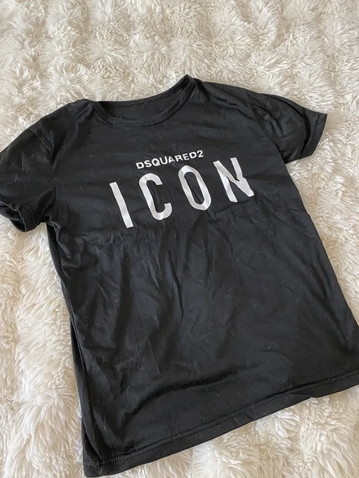T-shirt noir inscription blanche - photo numéro 2