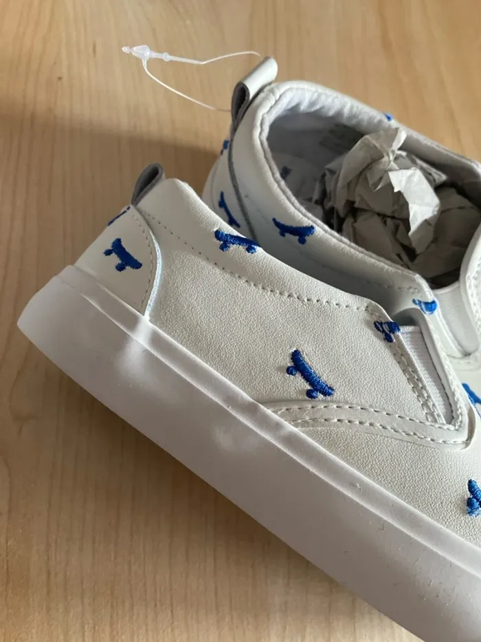 Chaussures bateau slip-on en cuir broderies skate pointure 32 Sergent Major Neuve - photo numéro 5