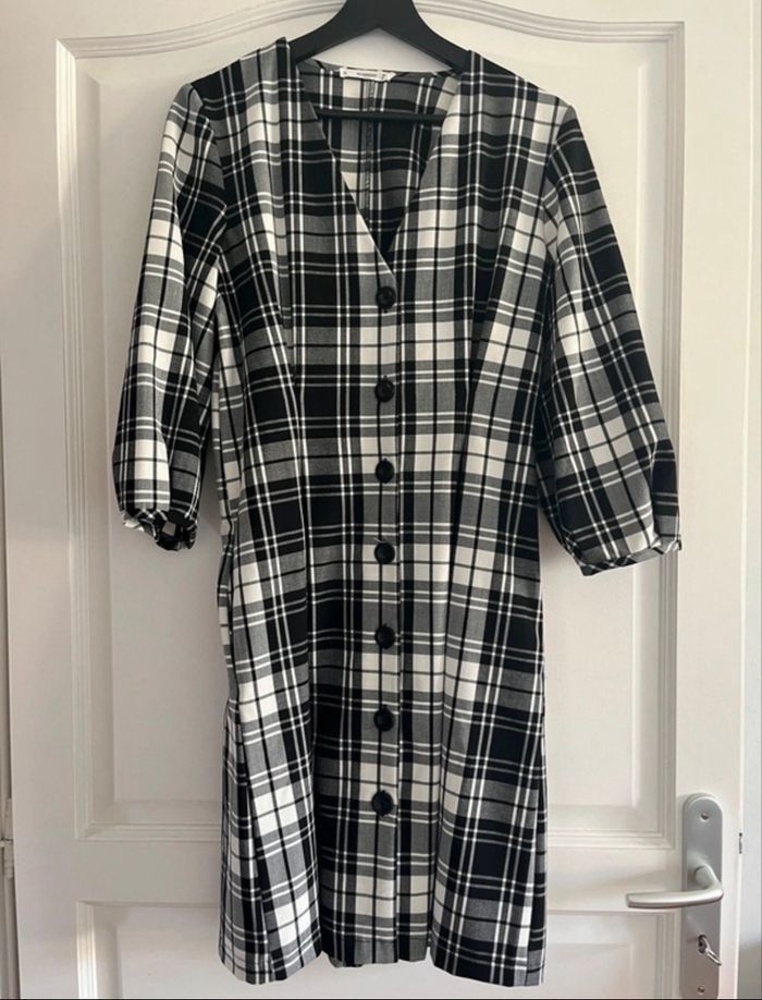 Robe à carreaux Mango