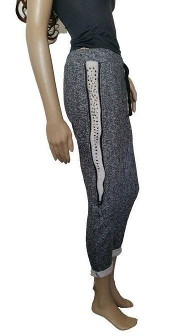 Jegging coccon gris chiné molleton et strass Enza & Lea