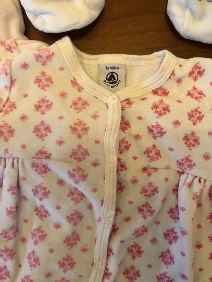 Lot de 3 pyjamas en velours - photo numéro 2