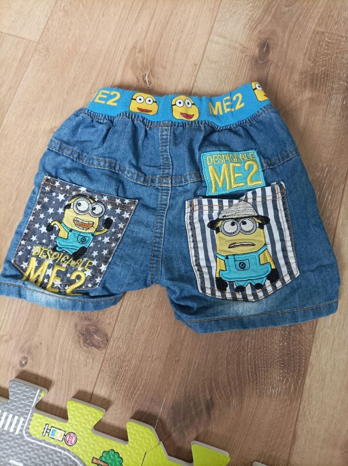 Short en jean minions 2 ans - photo numéro 2