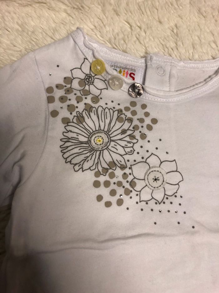 Pantalon gris lin tee shirt blanc coton 12m Lcdp - photo numéro 3