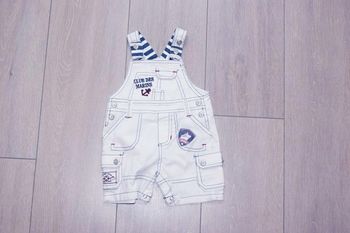 Salopette courte blanche. Garçon 3 mois. Marque clubs des marins
