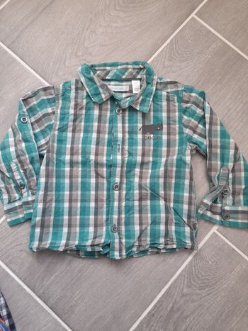 Chemise manches longues Obaibi garçon 24 mois