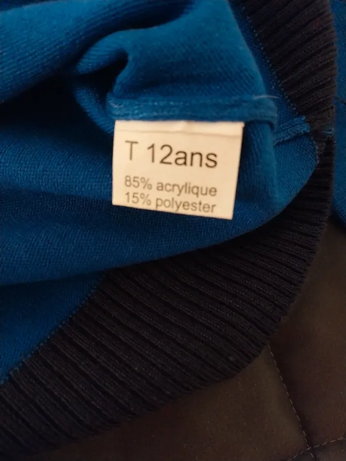 Pull gris/bleu T12A - photo numéro 4