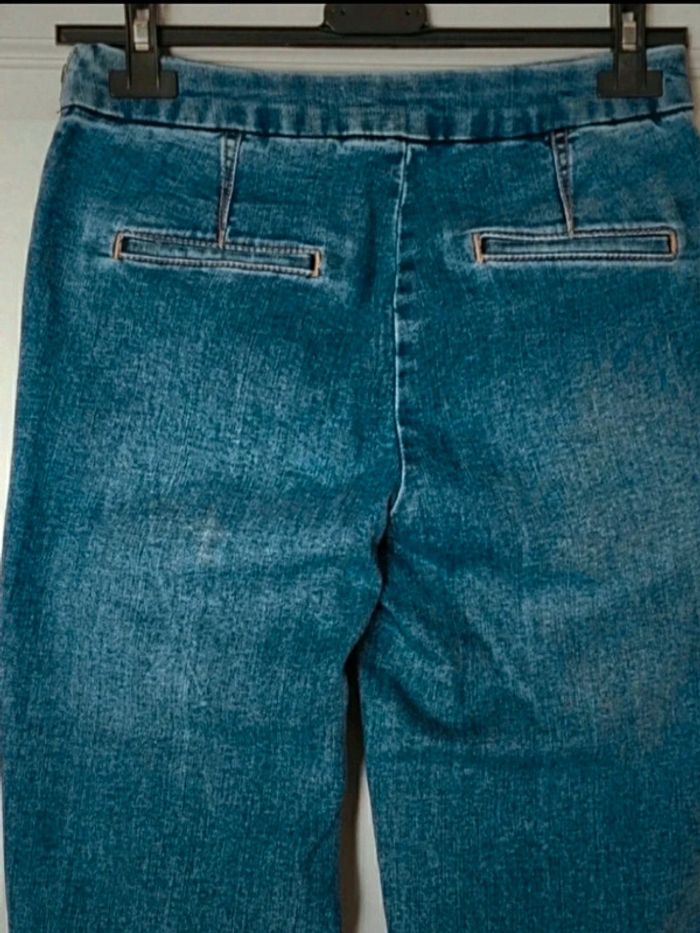 Pantalon jean skinny bleu à plis piqués Promod 36 S - photo numéro 5