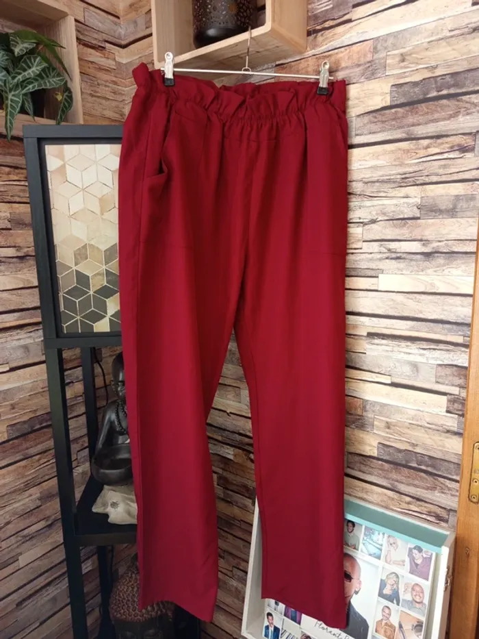 Pantalon rouge vintage - photo numéro 2