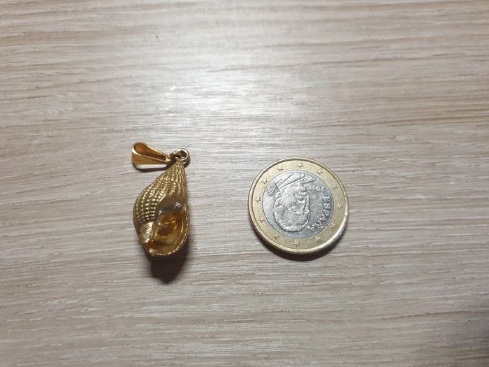 Magnifique pendentif plaqué or ancien côté plorgal - photo numéro 2