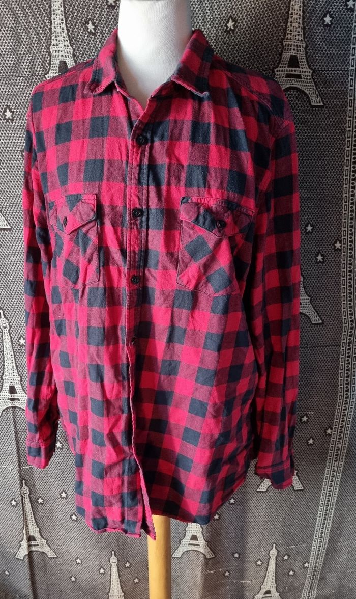 Chemise à carreaux manches longues 2xl mixte