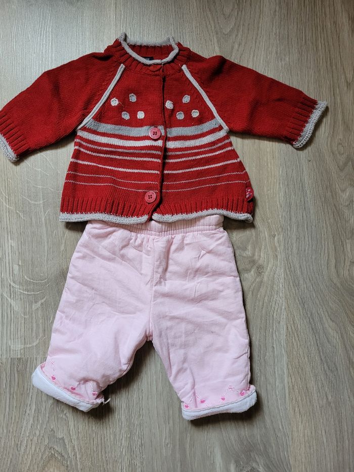 Gilet Terre de Marins + pantalon 1 mois 53 cm