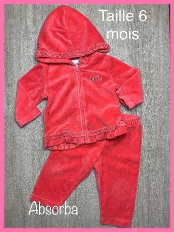 Ensemble Veste et pantalon Jogging Rose - Absorba - 6 Mois