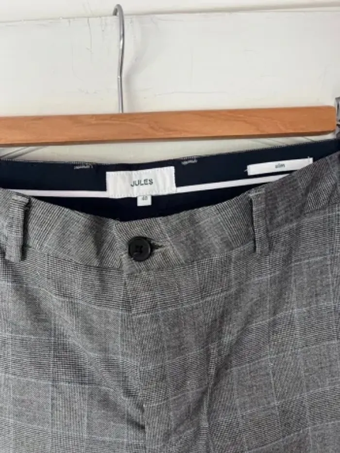 Pantalon homme à carreaux – Jules – Taille 40 – Coupe slim - photo numéro 2