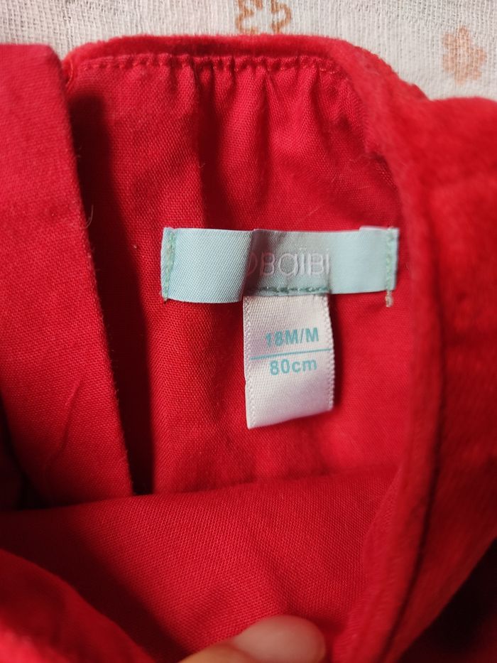 Robe rouge en velours Obaïbi - Taille 18 mois - Très bon état - photo numéro 4