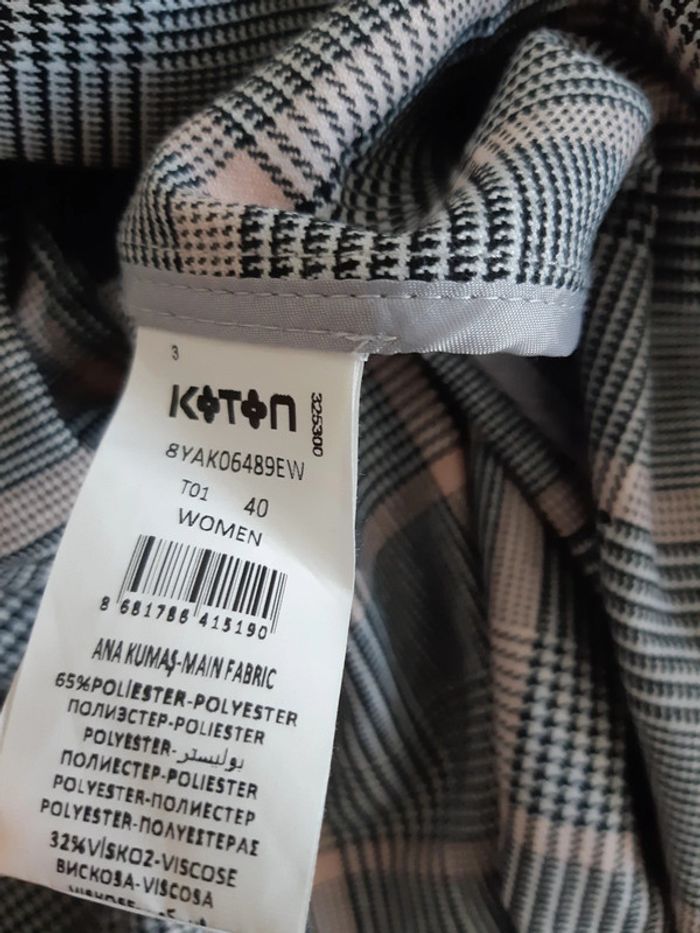 Trench à carreaux Koton T40 - photo numéro 8