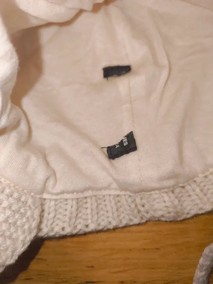 Bonnet fille blanc doux 9 mois 12 mois neuf sans étiquette - photo numéro 4