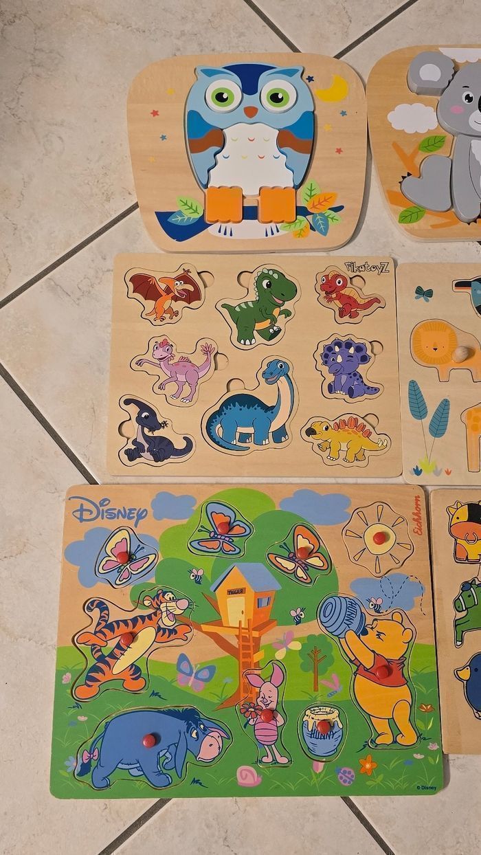 🥰🤩😍🎉🎉 superbe lot 10 puzzles en bois 😍🤩🥰 - photo numéro 2