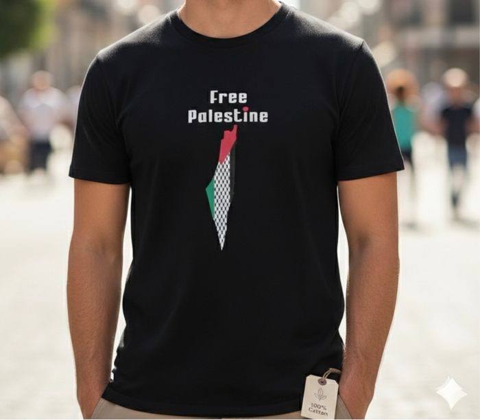 T shirt Free Palestine 100% coton taille Shirts - photo numéro 3