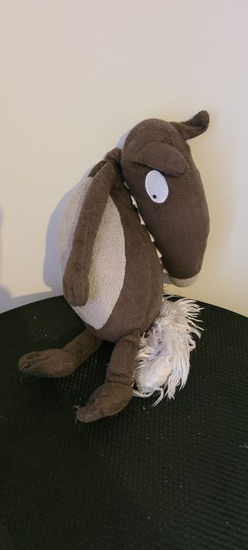 La peluche loup de taille moyenne - nue