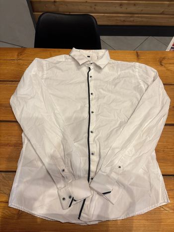 Chemise homme 43/44 blanche et noir