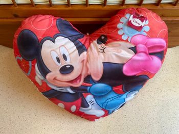 Gros cœur rouge Mickey et Minnie