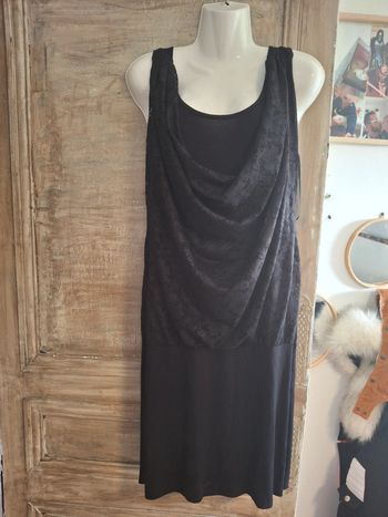 Magnifique robe femme noir avec dentelle taille l MS mode