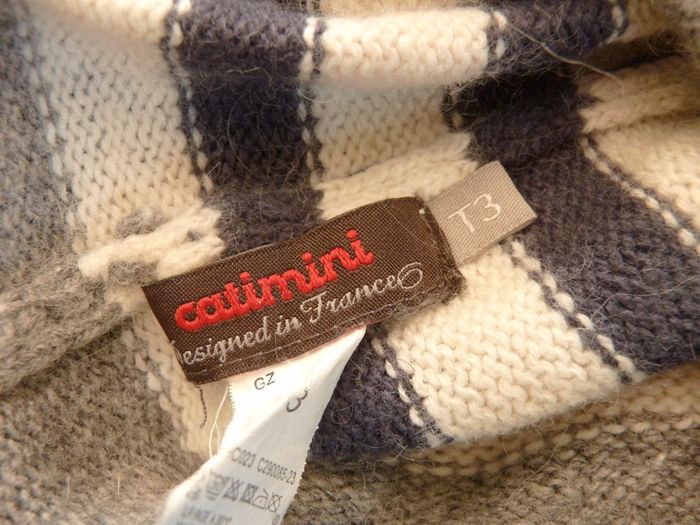 Bonnet Fille angora Catimini T.3 6 ans TBE gris blanc bleu accessoire mode hiver - photo numéro 4