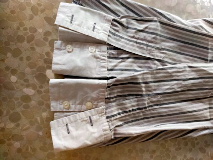 Chemisier femme rayée gris /blanc  38/40 - photo numéro 9